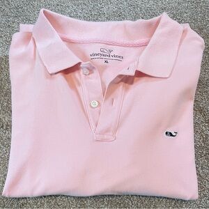 Vineyard Vines men’s pastel light pink polo, size XL